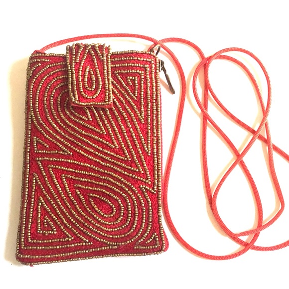 Hand Made Fabric Crossbody Phone Bag - Picture 9 of 9